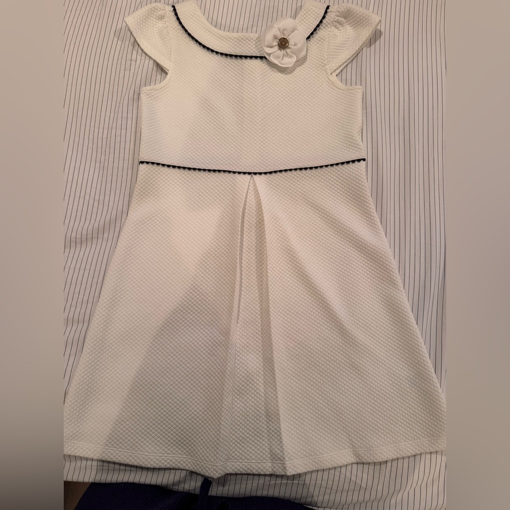 Janie and Jack Textured White Formal Dress